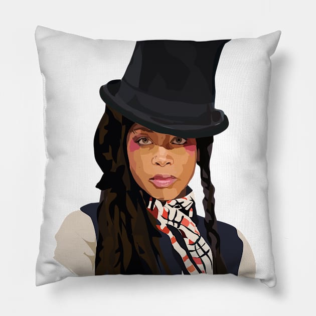 Erykah Badu Pillow by annamckay