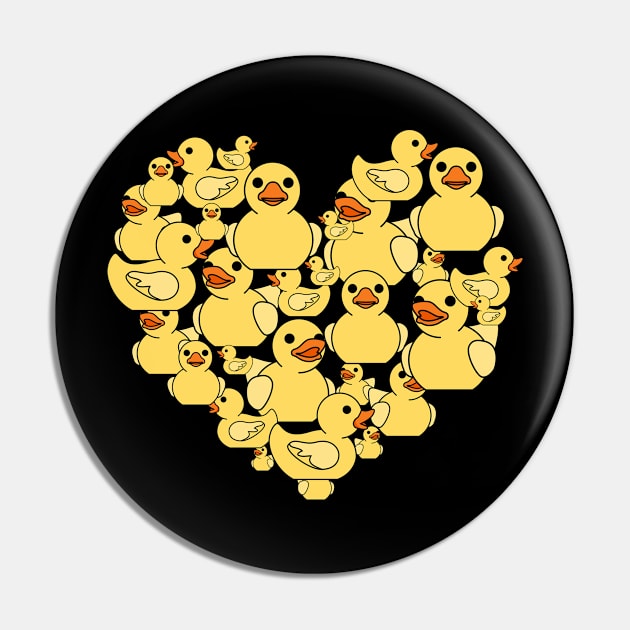 Duck Heart Animal Love Pin by ShirtsShirtsndmoreShirts