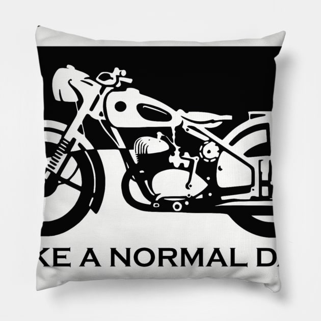 Biker Dad Pillow by DANPUBLIC