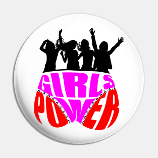 Custom Design Girl Power T-Shirt Pin