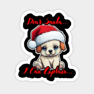 Dear Santa I Can Explain Puppy Magnet