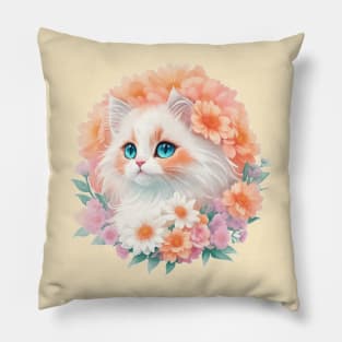 Enchanted Elegance: Ragdoll's Captivating Beauty Unleashed Pillow