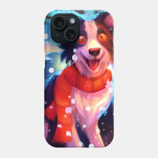 Cute Border Collie Drawing Phone Case