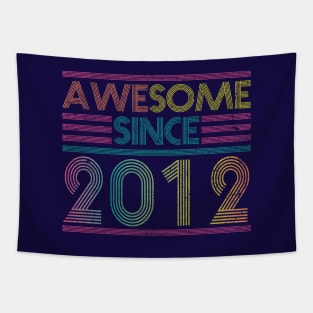 Awesome Since 2012 // Funny & Colorful 2012 Birthday Tapestry