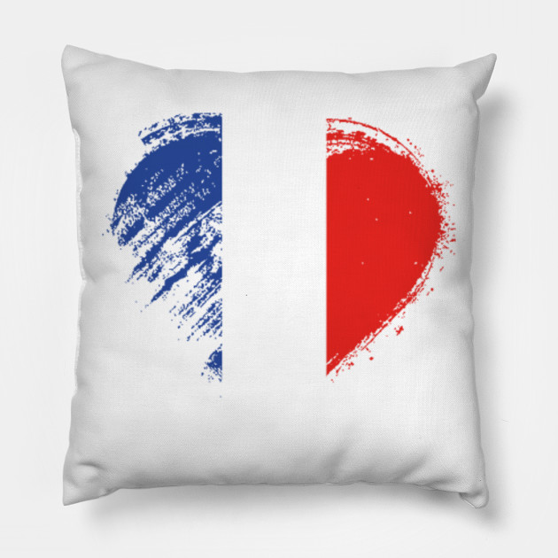 Grungy I Love France Heart Flag