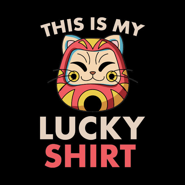 Maneki Neko Cat Lucky Shirt Japanese Daruma Doll by Alex21