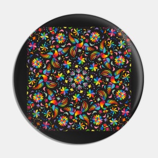 Mexican seamless pattern in dark colors Pin