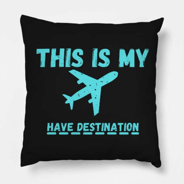 this is my airplane have destination Pillow by shopcherroukia