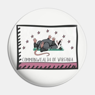 Funny Possum - Commonwealth of Virginia Flag Pin