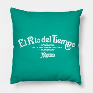 El Rio del Tiempo Vintage White Pillow