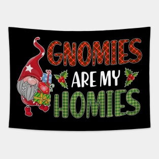 Gnomies are my homies t-shirt | lefse Christmas matching t-shirt | gnomies lefse Christmas family gift Tapestry