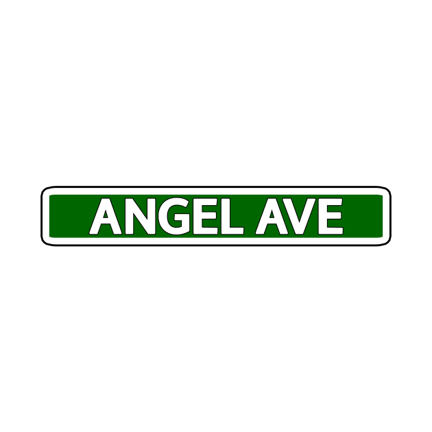 Angel Ave Street Sign by Mookle