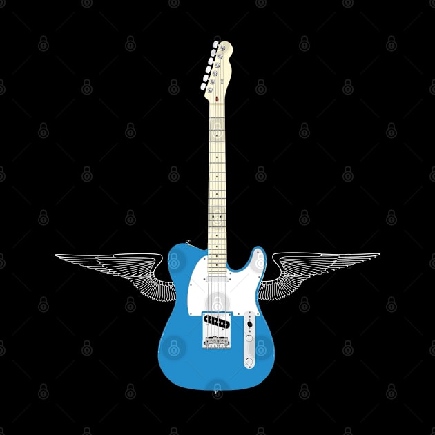 Blue Flying Guitar by sanjayaepy