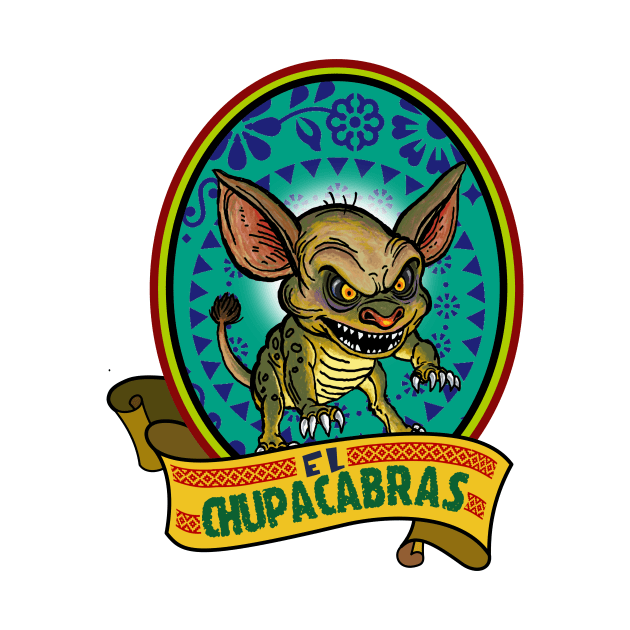 El Chupacabras (the goatsucker). by Lizarius4tees