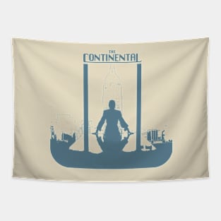 continental series john wick world graphic design illustration Tapestry