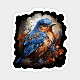 Patriotic Eastern Bluebird Magnet