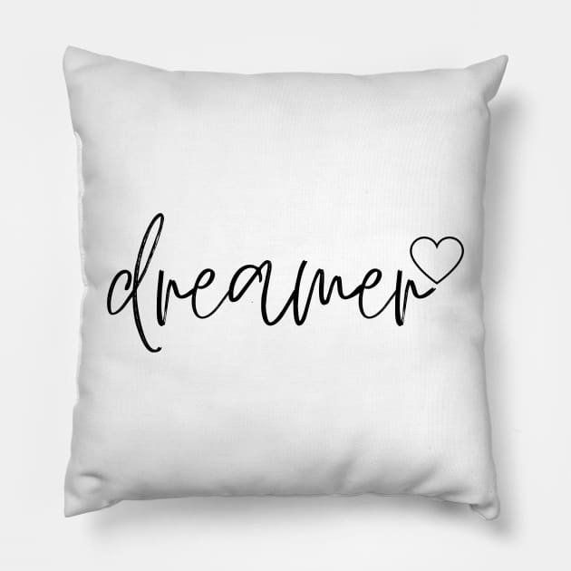 Dreamer, Follow your Dreams Pillow by BloomingDiaries