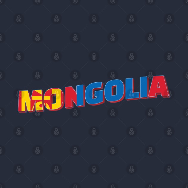 Mongolia Vintage style retro souvenir by DesignerPropo