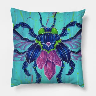 Crystal Beetle Pillow
