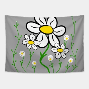 Daisy Blooming Flower Meadow White Daisies Floral blossom Tapestry