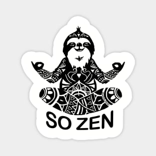 Yoga Sloth So Zen Meditation Magnet