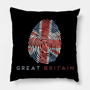 United Kingdom Great Britain Fingerprint Pillow