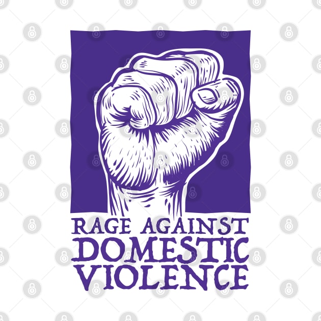 Rage Against Domestic Violence Purple Vibe by Wulfland Arts