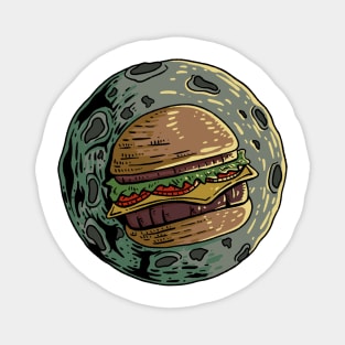 Burger moon Magnet