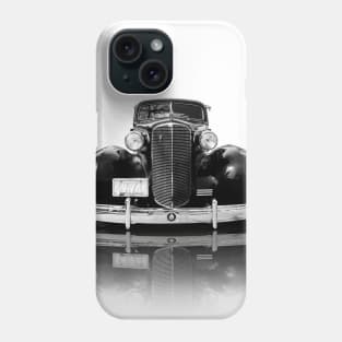 1940s classic car in black and white - Cadillac Phone Case