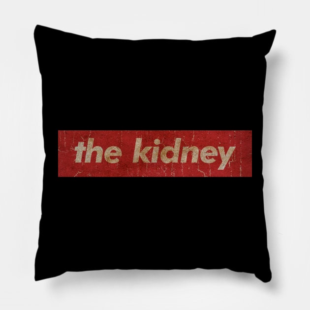 THE KIDNEY - SIMPLE RED VINTAGE Pillow by GLOBALARTWORD