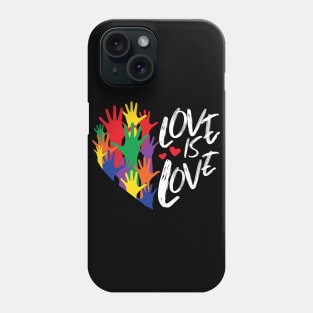 Love Is Love Rainbow Heart LGBT Pride Phone Case