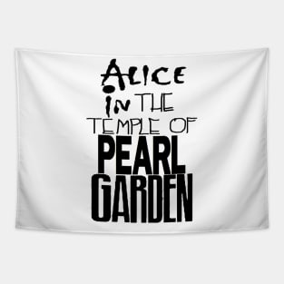 Alice in The Temple Of Pearl Garden Black Tapestry