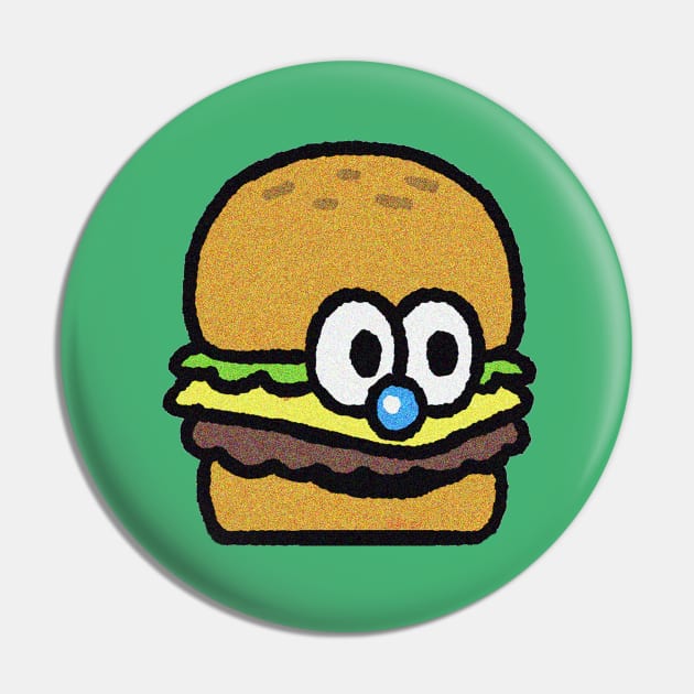 burger Pin by Bowlcut Pug