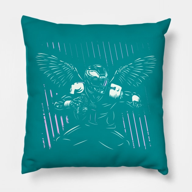 Jalen Hurts Philadelphia Eagles Pillow by BurchCreativeDesign