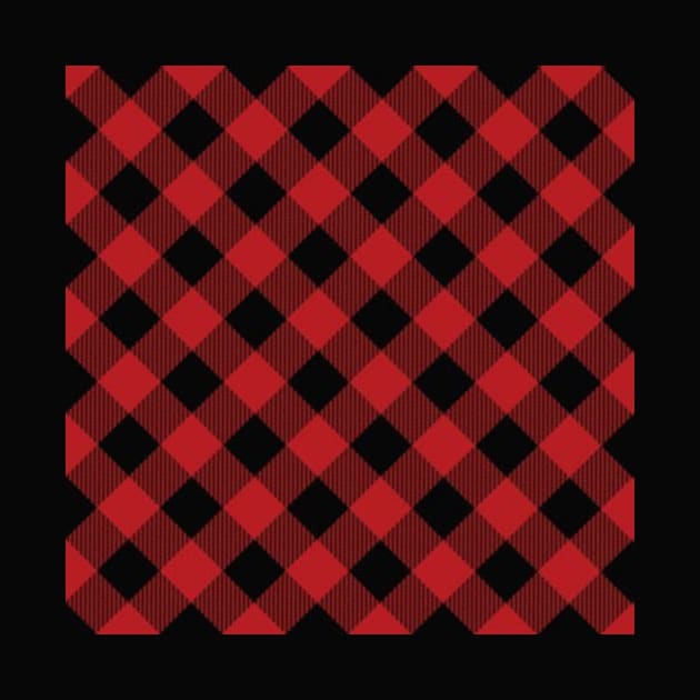 Buffalo Plaid Red Checkered Lumberjack by NekoNinja