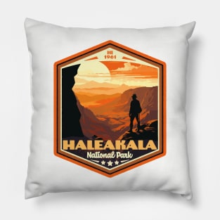 Haleakala  National Park Vintage WPA Style National Parks Art Pillow