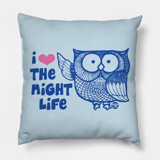 NIGHT LIFE Pillow by toddgoldmanart