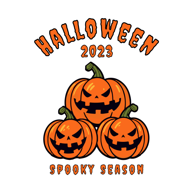 Halloween 2023 Spooky Season Pumpkin Jack O Lantern Festive Design by PW Design & Creative