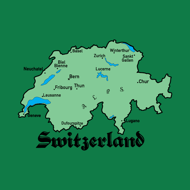 Switzerland Map by ACGraphics