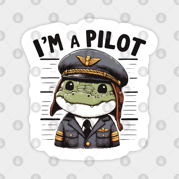 Crocodile Pilot Magnet by aswIDN