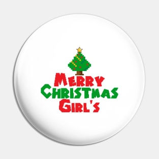 Merry Christmas Girl's Pin