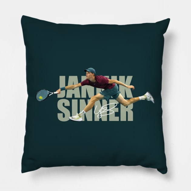 Jannik Sinner Pillow by Nagorniak