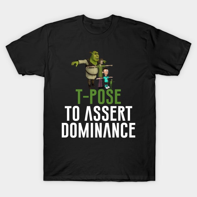 T Pose to Assert Dominance Sticker for Sale by lovelylavenderJ