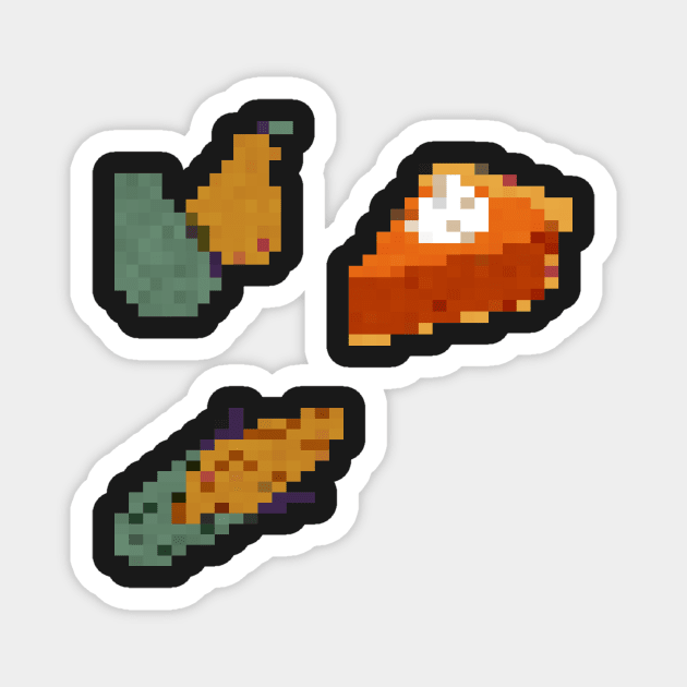 Fall Foods Pixel Art Magnet by christinegames