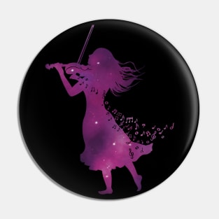 Galaxy Violinist Pin