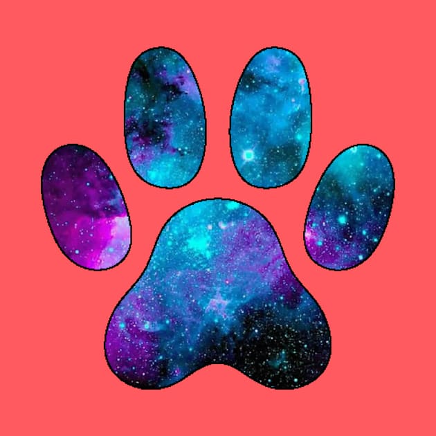 Galactic Paw Print by ARTWORKandBEYOND