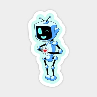 Cute Cartoon Robot, Friendly Little guy Magnet