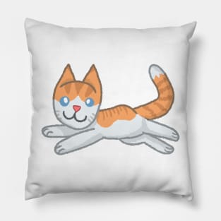 Floppy Cat [Ginger And White Tabby] Pillow