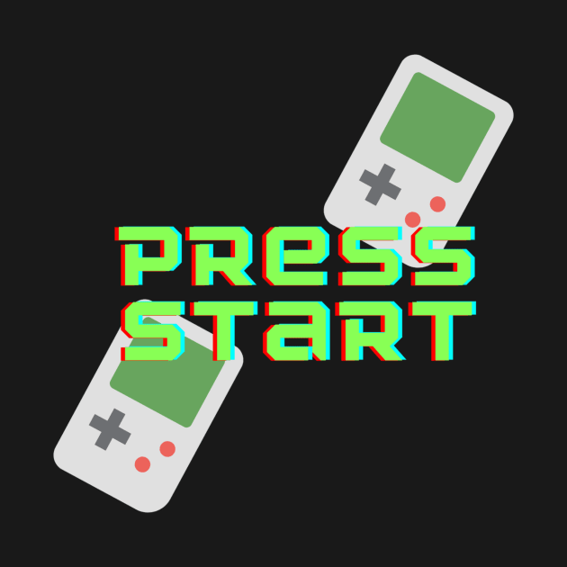 Retro Press Start Gamer Apparel by Topher's Emporium