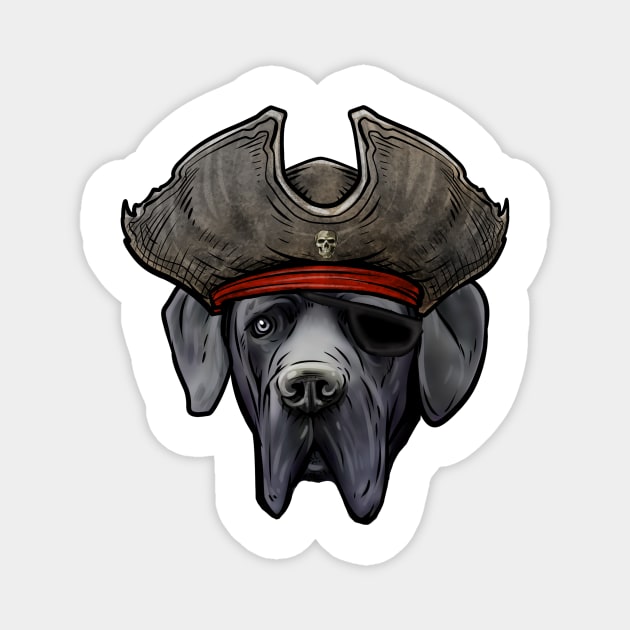 Great Dane Pirate Magnet by whyitsme